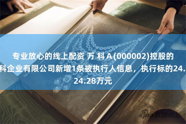 专业放心的线上配资 万 科Ａ(000002)控股的沈阳万科企业有限公司新增1条被执行人信息，执行标的24.28万元