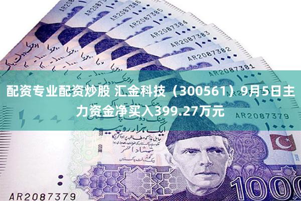 配资专业配资炒股 汇金科技（300561）9月5日主力资金净买入399.27万元