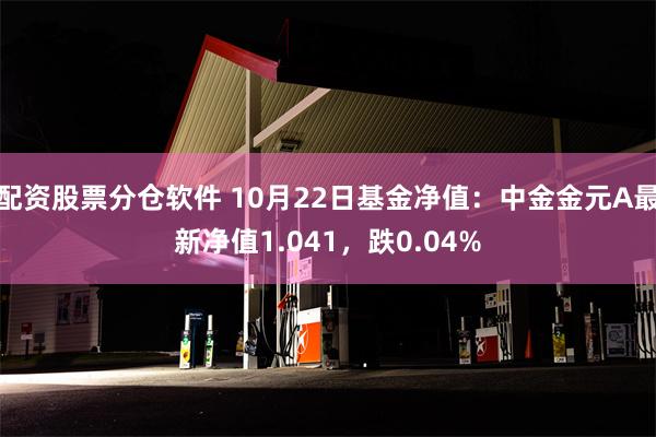 配资股票分仓软件 10月22日基金净值：中金金元A最新净值1.041，跌0.04%