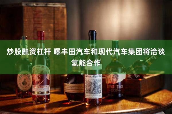 炒股融资杠杆 曝丰田汽车和现代汽车集团将洽谈氢能合作