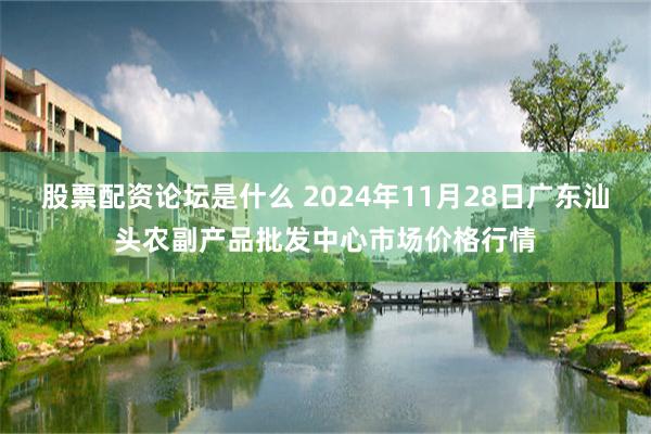 股票配资论坛是什么 2024年11月28日广东汕头农副产品批发中心市场价格行情